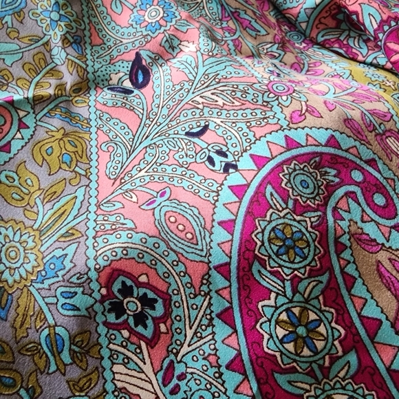 Nwt bohemian boutique backless floral halter paisley dress - Picture 4 of 11